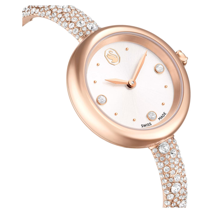 Sublima bangle watch Swiss Made, Metal bracelet, Rose gold tone, Rose gold-tone finish